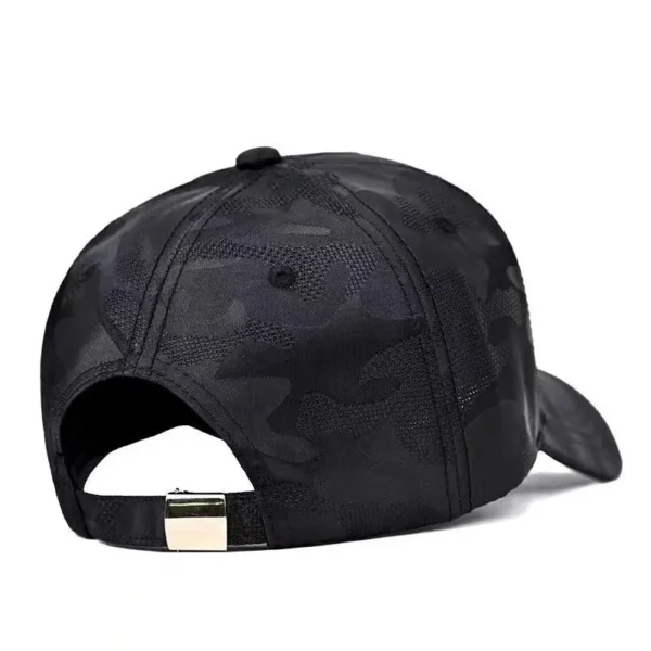 Wholesale New Fancy Outdoor 3D Tiger Embroidered Black Camo Sunscreen Breathable Mountaineering Cycling Sports Baseball Cap - Image 5