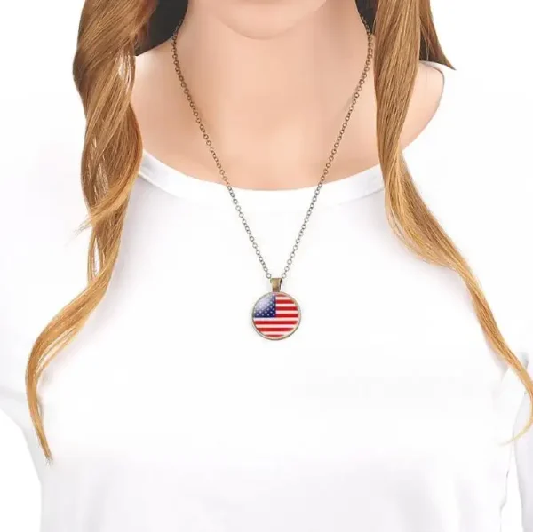 cheap North America country flag Glass cabochon vintage style haiti flag Necklace Pendant Necklace Jewelry Gift - Image 6