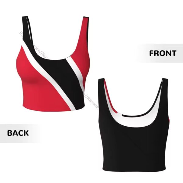 Sports Bra Women Running Yoga Clothes Vest Flag Of Trinidad And Tobago Gathering Fitness Vest - Image 3